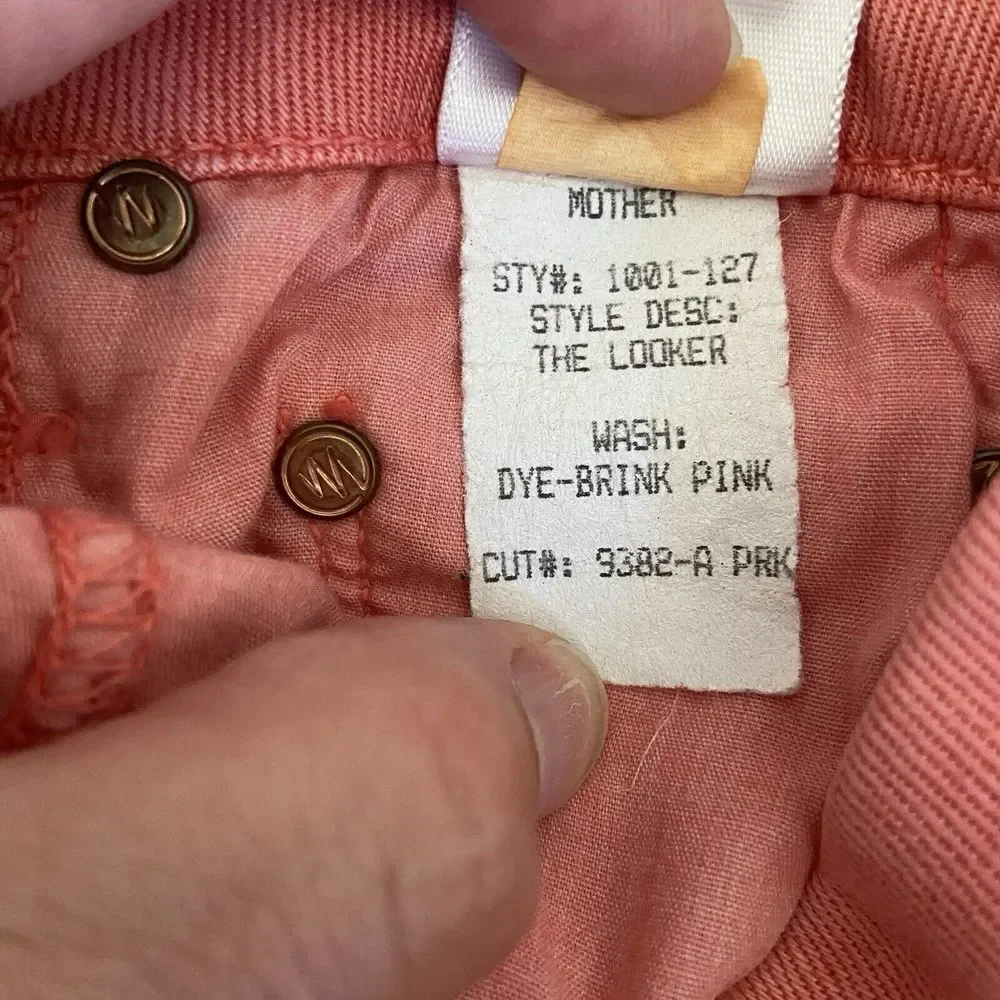Mother Women's The Looker Jeans Brink‎ Pink Skinny Stretch Size 26 Read